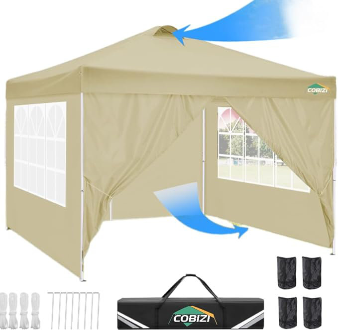 SANOPY 3x3m Easy up Outdoor Waterproof PopUp Canopy Tent with 4
